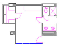 CAD Drawing of general room layout