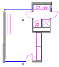 CAD Drawing of general room layout