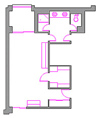 CAD Drawing of general room layout