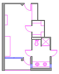 CAD Drawing of general room layout