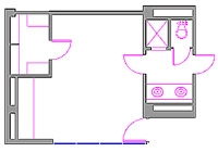 CAD Drawing of general room layout