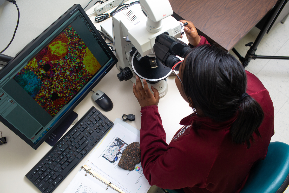 Student Studying in a Lab