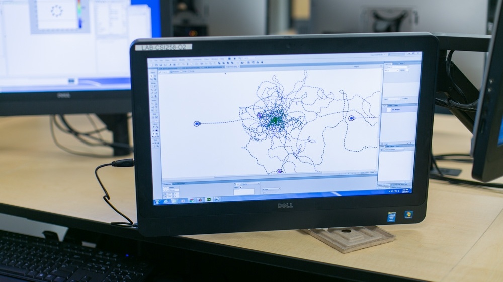 A computer screen with visual data