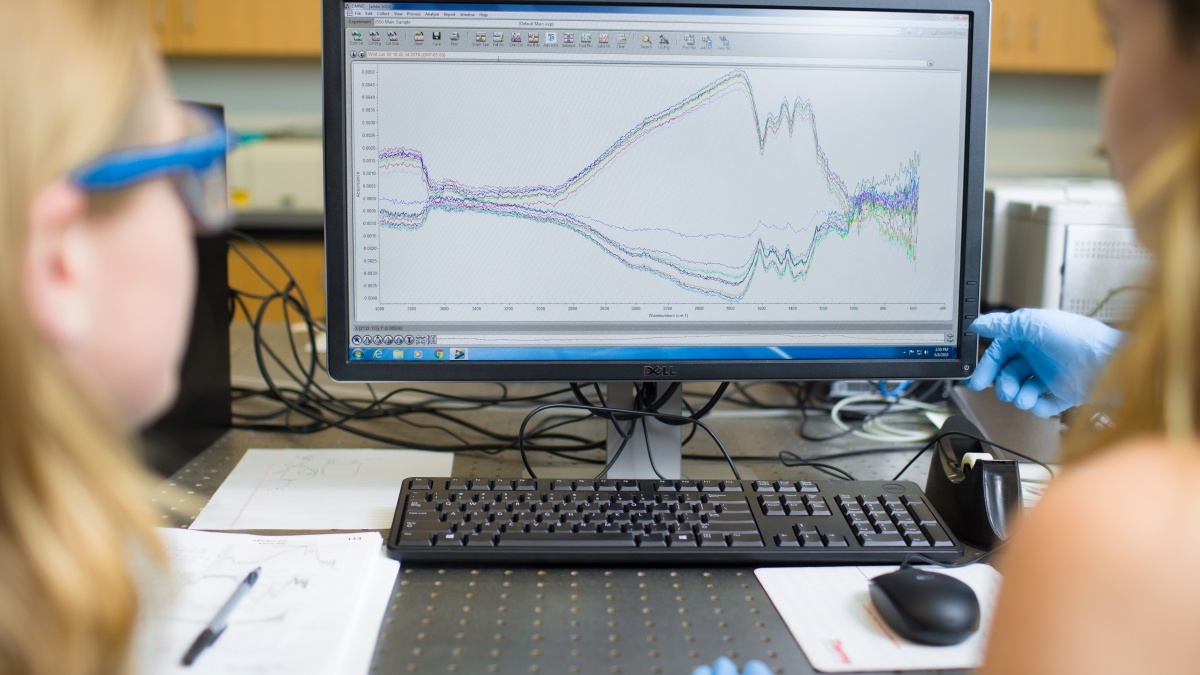 Students using software for Math Models