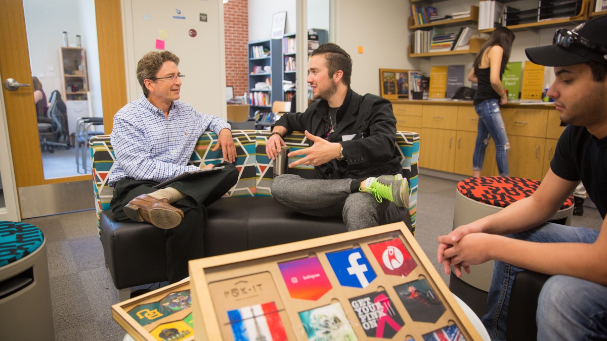 Entrepreneurship students in class